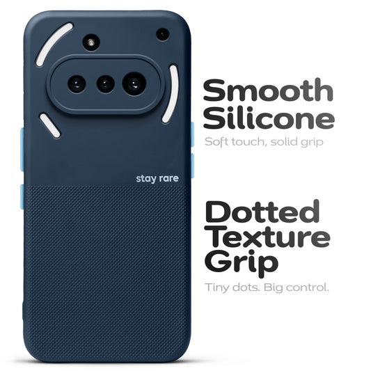 Premium Silicone Textured Case With Camera Protection & Inner Microfiber Lining Back Cover For Nothing Phone 3A 5G