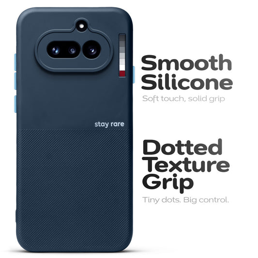 Premium Silicone Textured Case With Camera Protection & Inner Microfiber Lining Back Cover For Nothing Phone 4A 5G