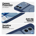Blue phone case for Nothing Phone 4B 5G showing camera safety edges, anti slip side grip and easy press button covers.