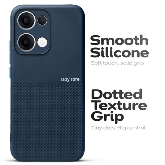 Premium Silicone Textured Case With Camera Protection & Inner Microfiber Lining Back Cover For OPPO Reno 13 5G