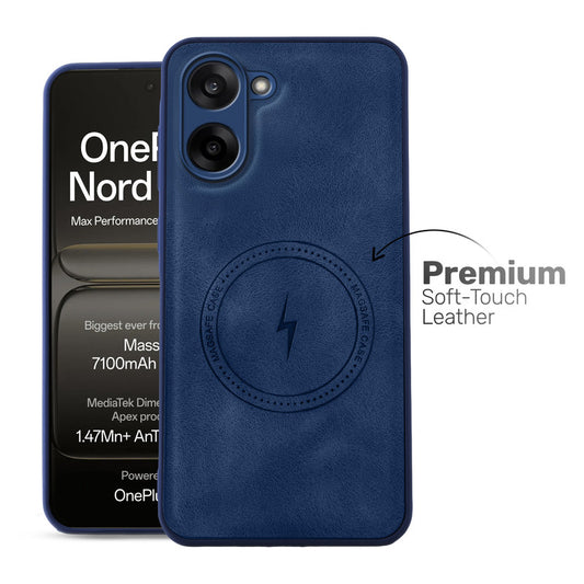 Refined PU Leather Case for OnePlus Nord CE 5 5G , with Support for MagSafe & Wireless Accessories