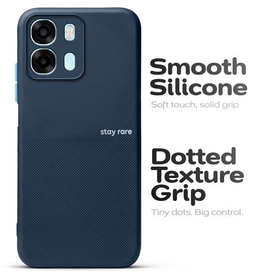 Premium Silicone Textured Case With Camera Protection & Inner Microfiber Lining Back Cover For Oppo A6s 5G