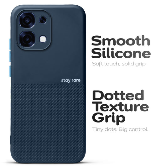 Premium Silicone Textured Case With Camera Protection & Inner Microfiber Lining Back Cover For Oppo F31 5G