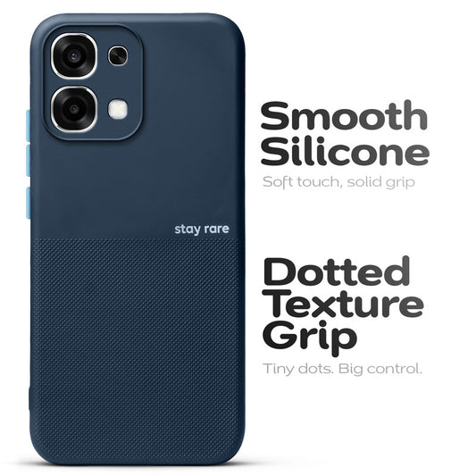 Premium Silicone Textured Case With Camera Protection & Inner Microfiber Lining Back Cover For Oppo F33 5G