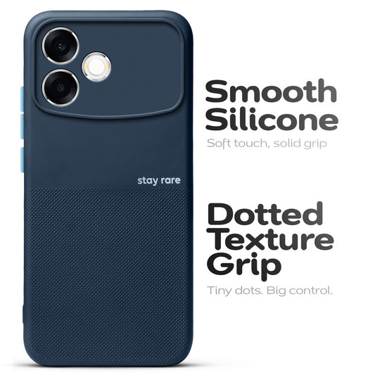 Premium Silicone Textured Case With Camera Protection & Inner Microfiber Lining Back Cover For OPPO F33 Pro 5G