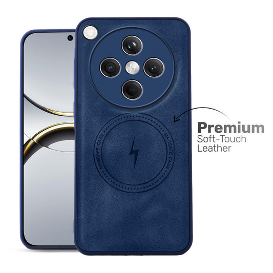 Refined PU Leather Case for Oppo Find X8 5G , with Support for MagSafe & Wireless Accessories