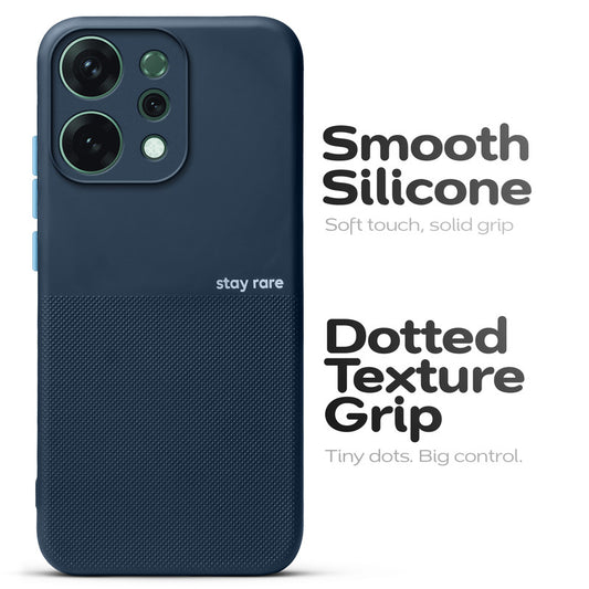 Premium Silicone Textured Case With Camera Protection & Inner Microfiber Lining Back Cover For Oppo Reno 14 5G