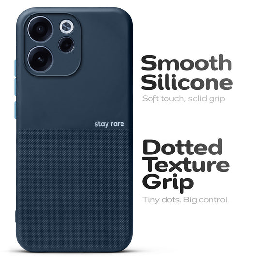 Premium Silicone Textured Case With Camera Protection & Inner Microfiber Lining Back Cover For Oppo Reno 15C 5G