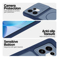 Blue phone case for Oppo Reno 16 5G showing camera safety edges, anti slip side grip and easy press button covers.
