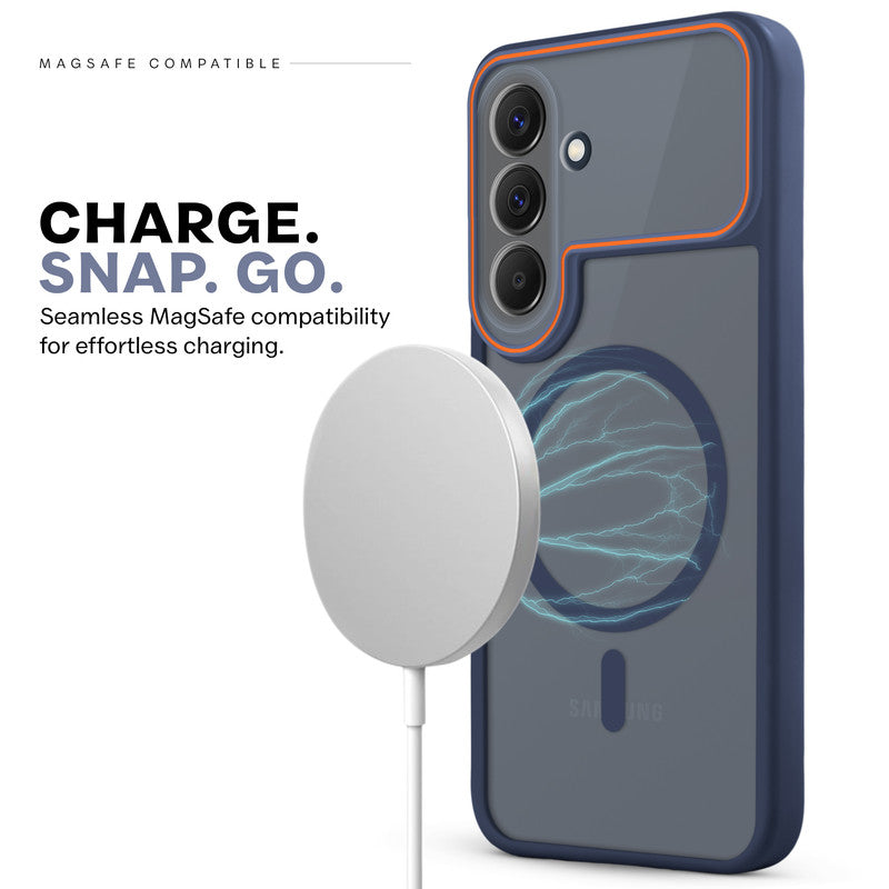Premium Magnetic Case for Samsung A57 5G with Frosted Back, Soft Silicone Edges & Raised Camera Protection