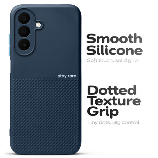 Premium Silicone Textured Case With Camera Protection & Inner Microfiber Lining Back Cover For Samsung M47 5G
