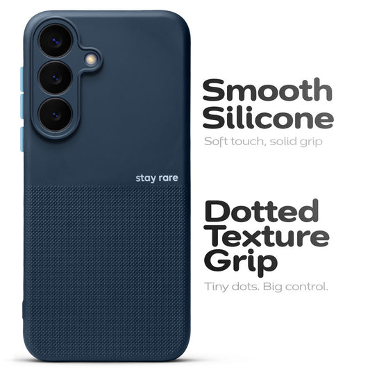 Premium Silicone Textured Case With Camera Protection & Inner Microfiber Lining Back Cover For Samsung S26 5G