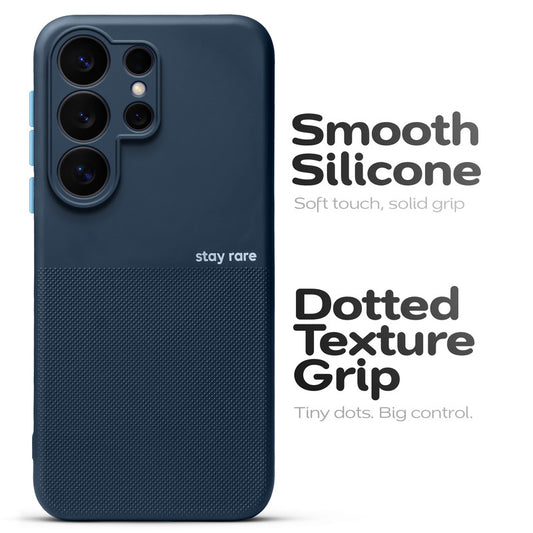 Premium Silicone Textured Case With Camera Protection & Inner Microfiber Lining Back Cover For Samsung S26 Ultra 5G