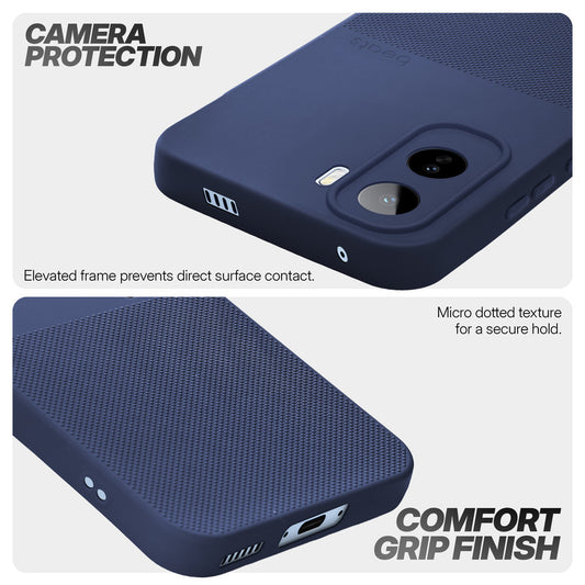 Durable Silicone Matte Back Cover with Textured Grip & Raised Camera Edges for Vivo T5 Pro 5G