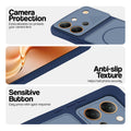 Blue phone case for Vivo V80 5G showing camera safety edges, anti slip side grip and easy press button covers.
