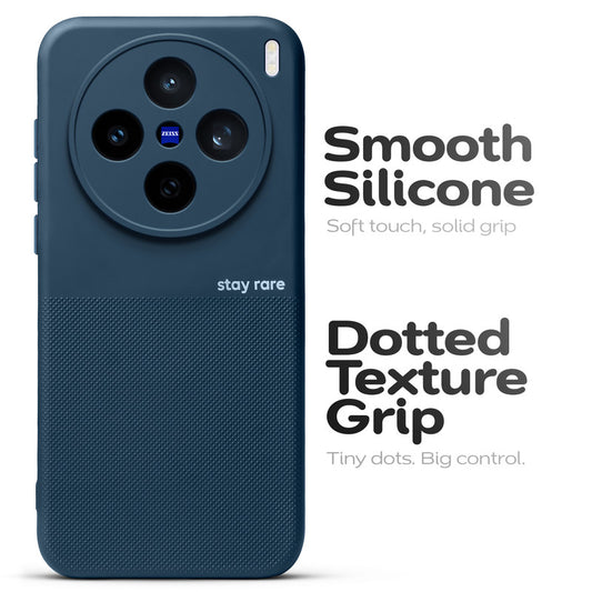 Matte Grip Silicone Case With Camera Protection & Microfiber Lining For Vivo X200T 5G