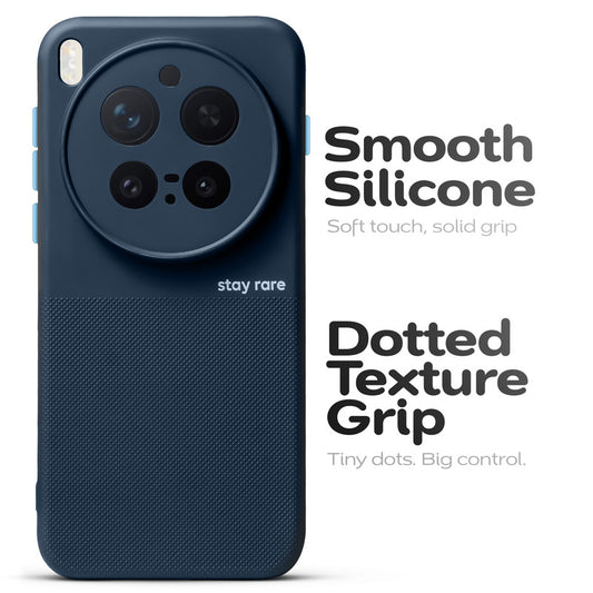 Premium Silicone Textured Case With Camera Protection & Inner Microfiber Lining Back Cover For Vivo X300 Pro 5G