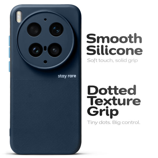 Premium Silicone Textured Case With Camera Protection & Inner Microfiber Lining Back Cover For Vivo X300 Ultra 5G