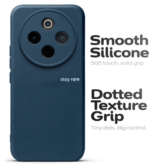 Matte Grip Silicone Case With Camera Protection & Microfiber Lining For iQOO Z10 5G