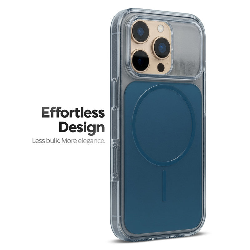 Silicone Hybrid Hard Back Cover with Wireless Charging Support for Apple iPhone 16 Pro
