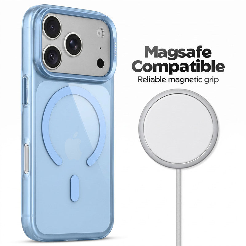 Scratch Resistant Transparent Hard Glossy MagSafe Case with Camera Protection & Metallic Buttons for Apple iPhone 18 Pro