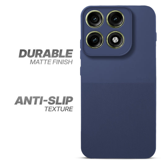 Durable Silicone Matte Back Cover with Textured Grip & Raised Camera Edges for Motorola Moto Edge 70 Pro Plus 5G
