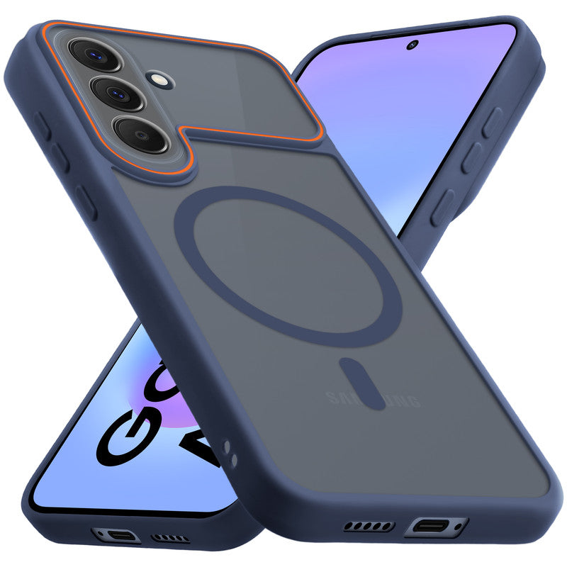 Premium Magnetic Case for Samsung A57 5G with Frosted Back, Soft Silicone Edges & Raised Camera Protection