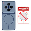 Dual tone silicone Blue phone cover for Vivo X300 5G showing wireless charging not supported notice