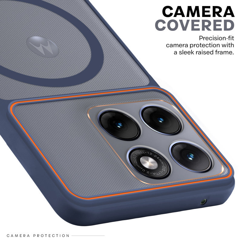 Premium Magnetic Case for Motorola Moto Edge 70 Fusion 5G with Frosted Back, Soft Silicone Edges & Raised Camera Protection