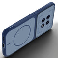 Angled view of Blue mobile case for Oppo F31 Pro Plus 5G with proper charging port cutout, speaker holes and strong corner protection.