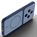 Angled view of Blue mobile case forMotorola Vivo X300 5G with proper charging port cutout, speaker holes and strong corner protection.