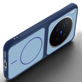 Angled view of Blue mobile case for Vivo X300 Pro 5G with proper charging port cutout, speaker holes and strong corner protection.