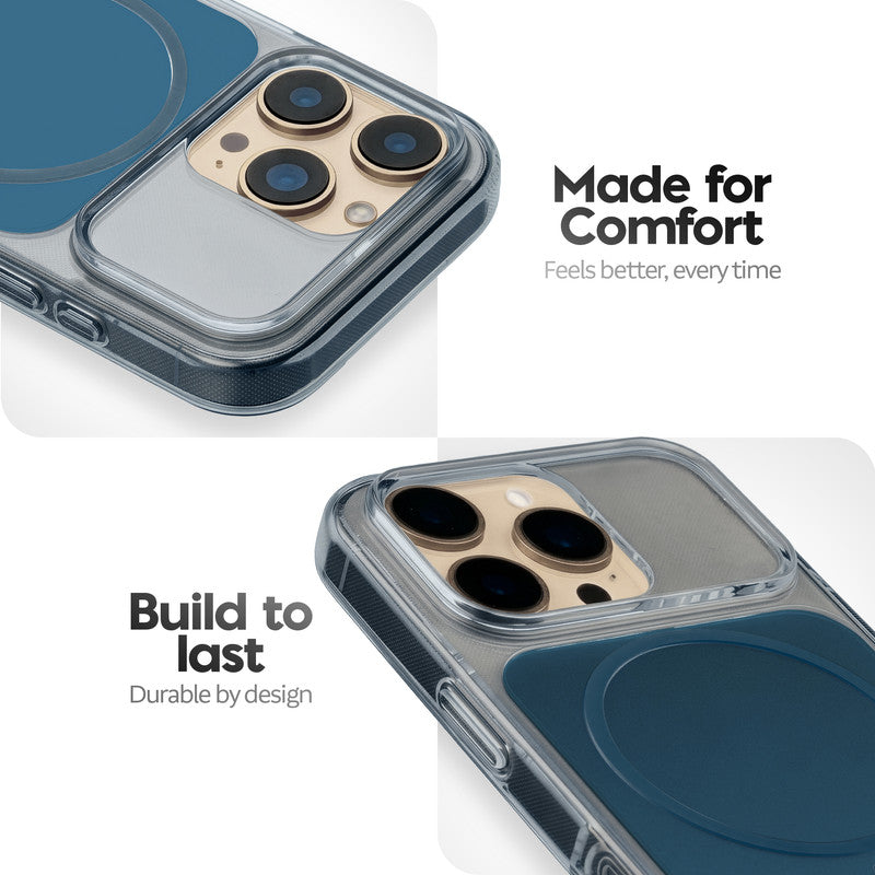 Silicone Hybrid Hard Back Cover with Wireless Charging Support for Apple iPhone 16 Pro