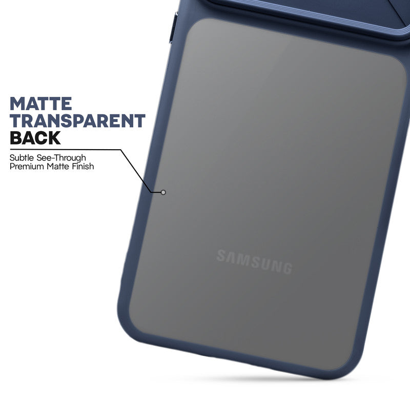 Premium Frosted Back Cover with Textured Camera Design & Metal-Look Buttons for Samsung A56 5G