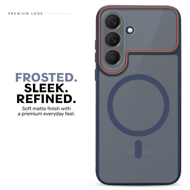 Premium Magnetic Case for Samsung A57 5G with Frosted Back, Soft Silicone Edges & Raised Camera Protection