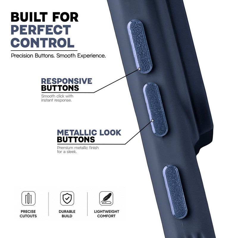 Premium Frosted Back Cover with Textured Camera Design & Metal-Look Buttons for Samsung A56 5G