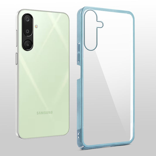 Crystal Clear Transparent Premium Shiny colorful Edges Hard Back Case For Samsung M16 5G