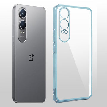 Crystal Clear Premium Shiny colorful Edges Hard Back Case For OnePlus Nord CE 4 Lite