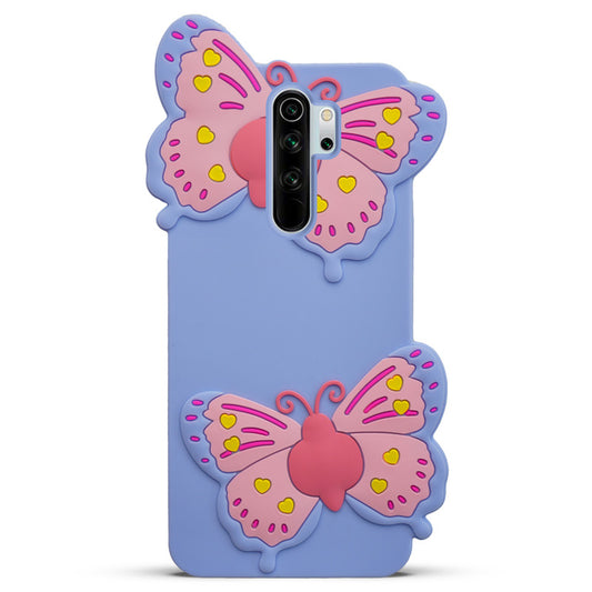 3D Vibrant Butterfly Silicone Phone Case For Redmi Note 8 Pro