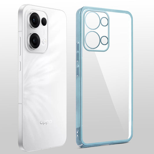 Crystal Clear Premium Shiny colorful Edges Hard Back Case For Oppo Reno 13 5G