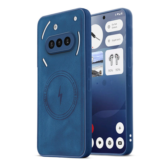 Refined PU Leather Case for Nothing Phone 3A 5G , with Support for MagSafe & Wireless Accessories