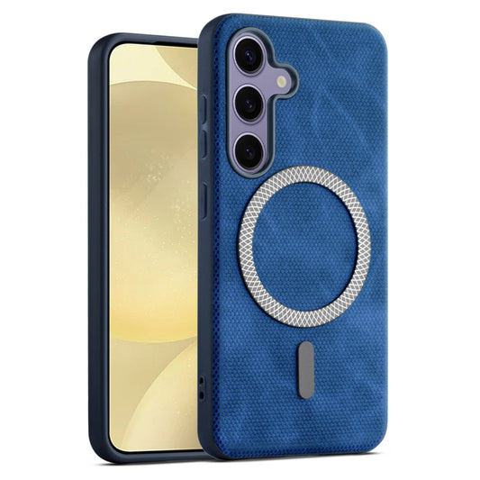 Rugged Vintage Look Back Case For Samsung S25 5G With Magnetic Charging Compatible with MagSafe