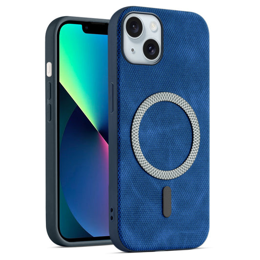 Rugged Vintage Look Back Case For Apple iPhone 13 With Magnetic Charging Compatible with MagSafe
