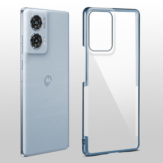 Crystal Clear Premium Case with Shiny Colorful Edges and Precise Cutouts for Motorola Moto Edge 50 Fusion 5G