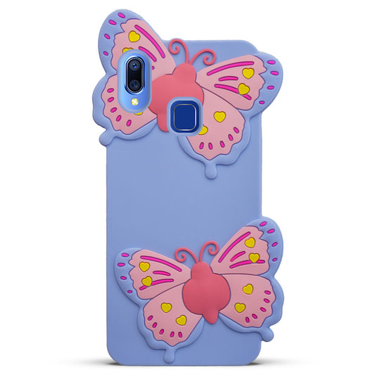 3D Vibrant Butterfly Silicone Phone Case For Vivo Y95