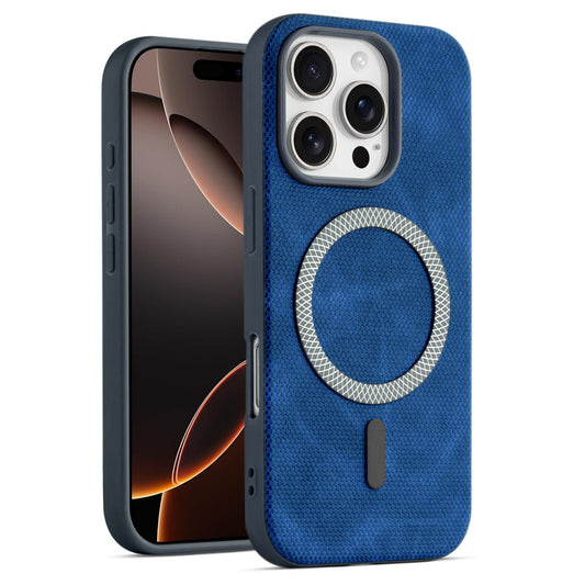 Rugged Vintage Look Back Case For Apple iPhone 16 Pro With Magnetic Charging Compatible with MagSafe