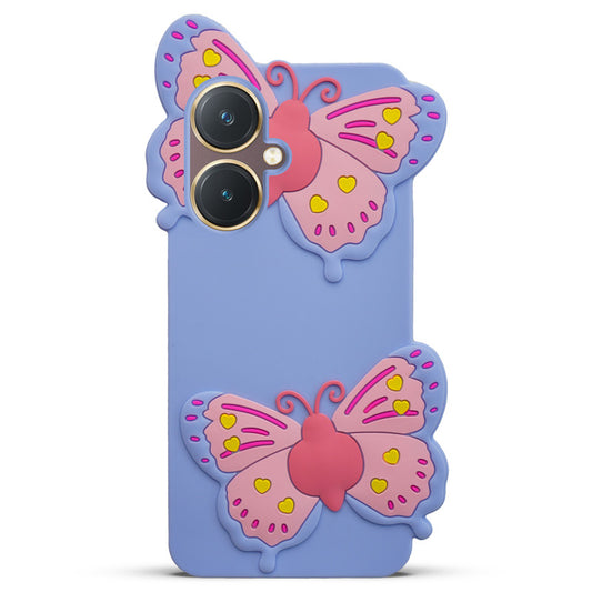 3D Vibrant Butterfly Silicone Phone Case For Vivo Y27 4G