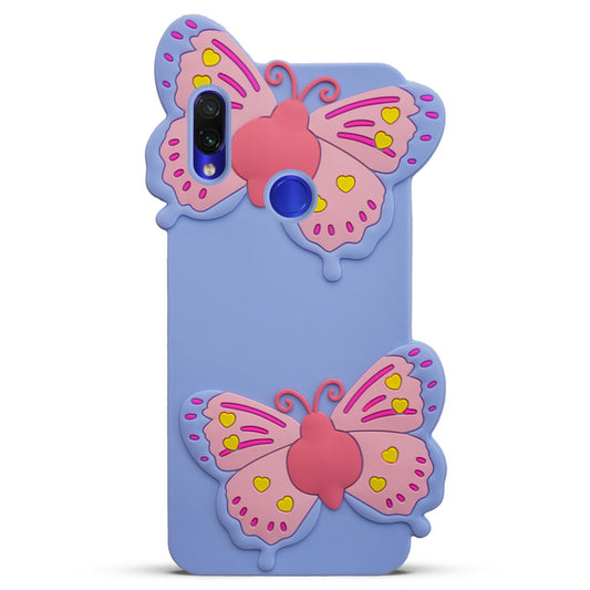 3D Vibrant Butterfly Silicone Phone Case For Redmi Note 7