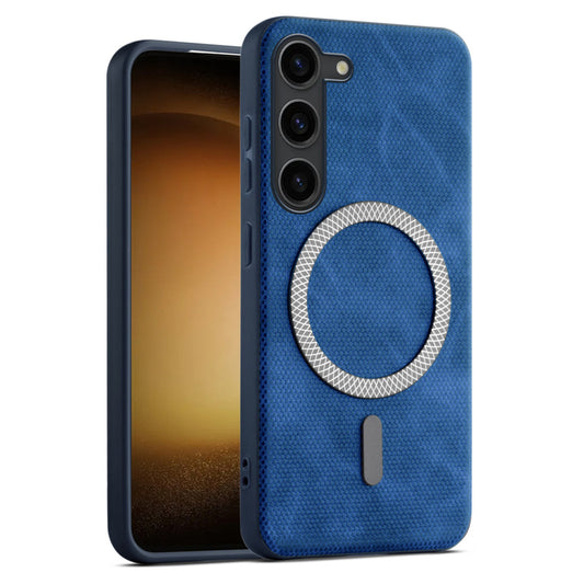 Rugged Vintage Look Back Case For Samsung S23 5G With Magnetic Charging Compatible with MagSafe