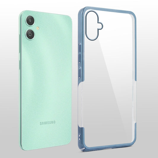 Crystal Clear Premium Case with Shiny Colorful Edges and Precise Cutouts for Samsung M05